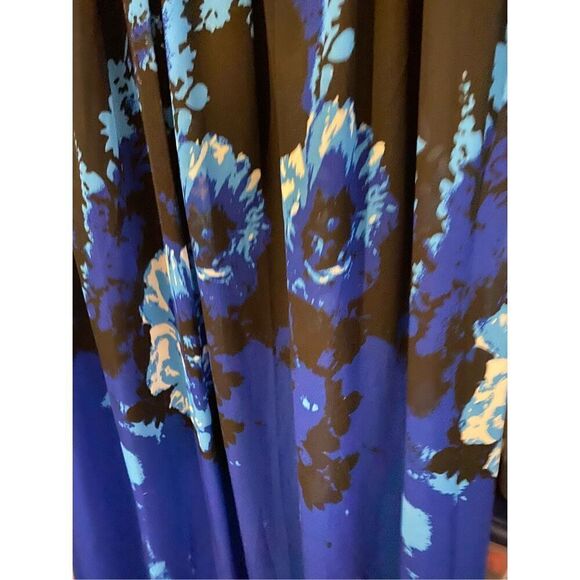 Misslook women’s plus size black and blue floral midi dress S/2X - Picture 3 of 4